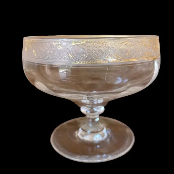 Vintage 1930s Minton Low Sherbet Glasses by Tiffin-Franciscan set of 4 - Picture 8 of 9